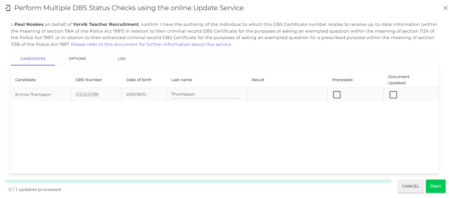 Online confirmation