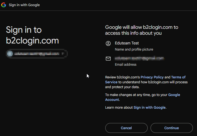 Accept Google