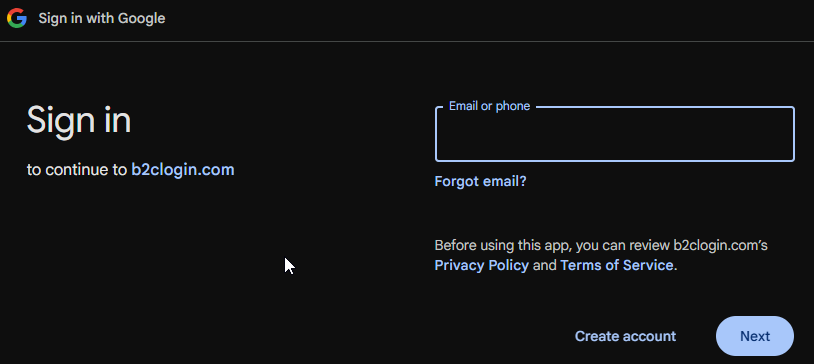 Log into Google