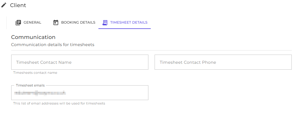 client timesheet details