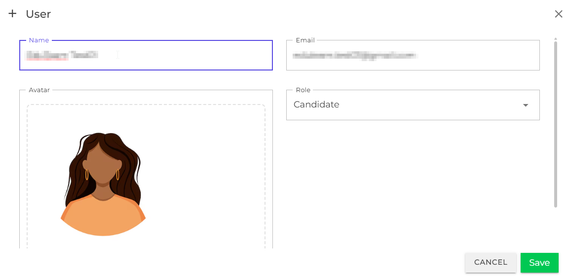 Add user form