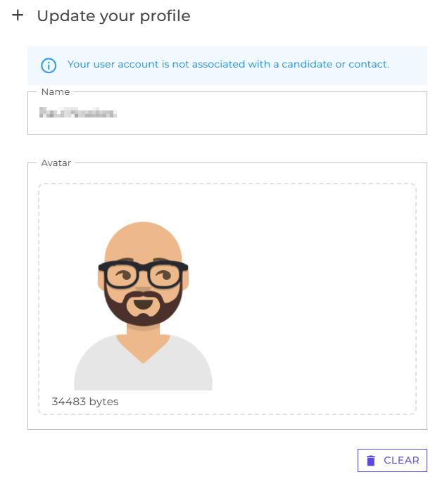 User profile settings